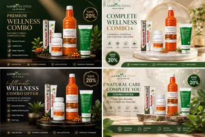 Aarogya India Nature's Care Wellness Combo Collection Complete Health, Skin & Oral Care