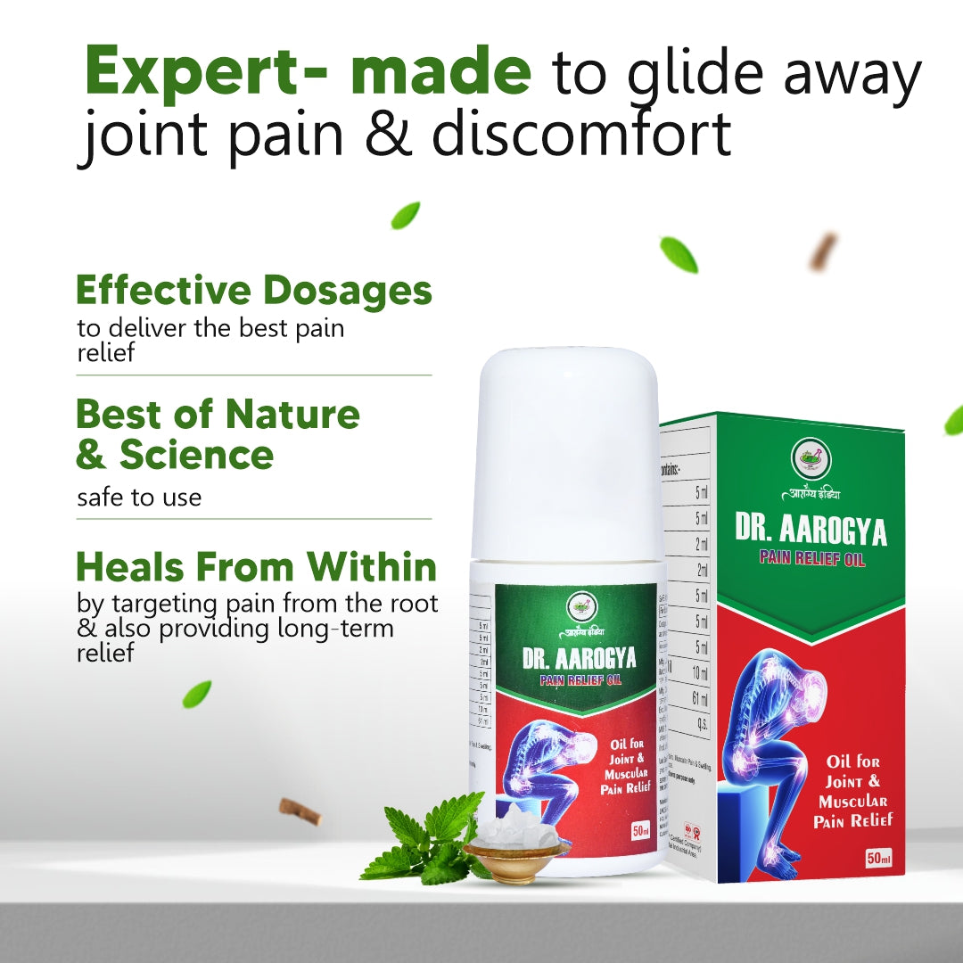 Dr. Aarogya Pain Relief Oil Roll-On | Ayurvedic Instant Pain Relief Roller – 50ml