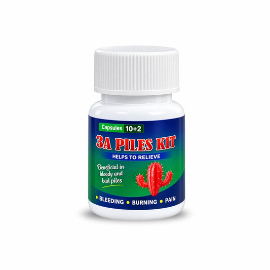 3A Piles Kit – Ayurvedic Herbal Capsules for Piles Care & Digestive Comfort | 12 Capsules