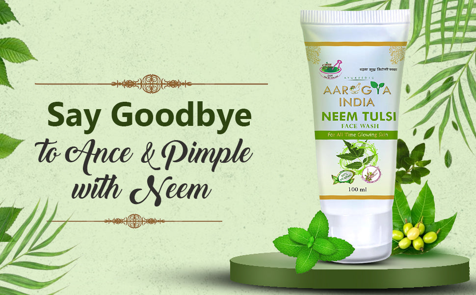 Aarogya India: Neem Tulsi Facewash | Aroma Neem Facewash for Pimples | Men & Women Face Wash (100 ml)